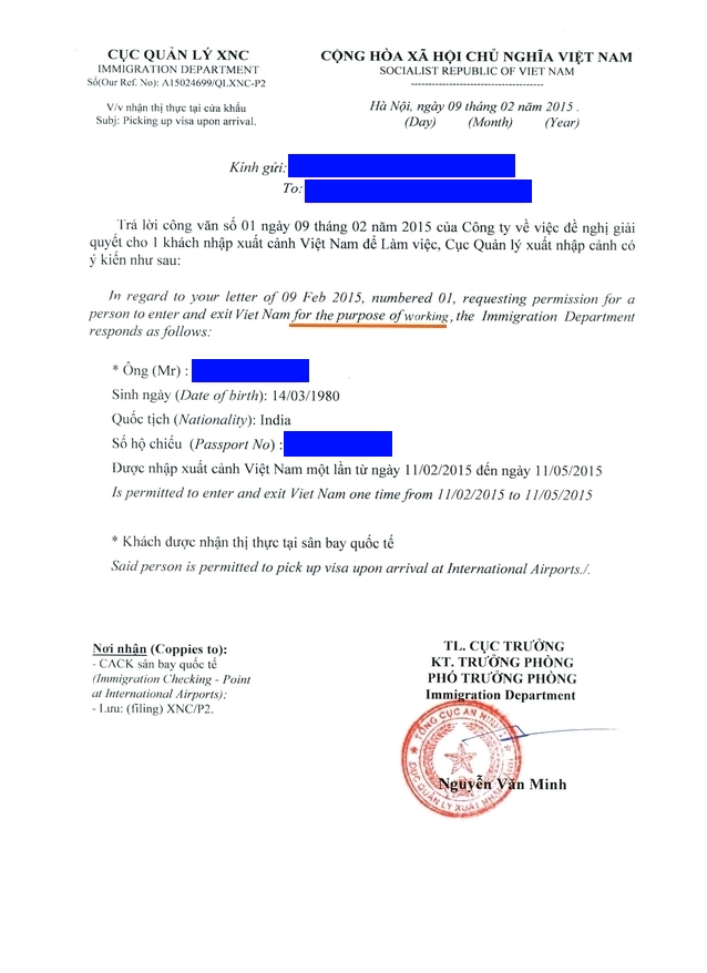 Vietnam Business Visa Sponsorship